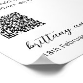 Honeymoon Fund QR Code Wedding Poster (Hoek)