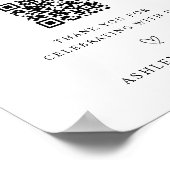 Honeymoon Fund QR Code Wedding Poster (Hoek)