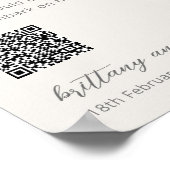 Honeymoon Fund QR Code Wedding Poster (Hoek)