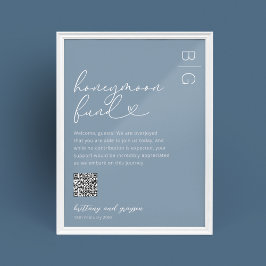 Honeymoon Fund QR Code Wedding Poster