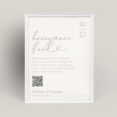 Honeymoon Fund QR Code Wedding Poster