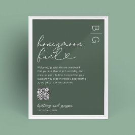Honeymoon Fund QR Code Wedding Poster