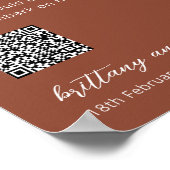 Honeymoon Fund QR Code Wedding Poster (Hoek)