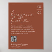 Honeymoon Fund QR Code Wedding Poster (Voorkant)