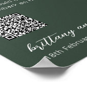 Honeymoon Fund QR Code Wedding Poster (Hoek)