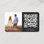 Honeymoon Fund QR Code Wedding Registry Black Informatiekaartje (Achterkant)