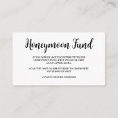 Honeymoon Fund QR Code Wedding Registry Gift Informatiekaartje (Achterkant)