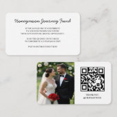 Honeymoon Fund QR Wedding Design Informatiekaartje (Voorkant / Achterkant)
