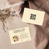 Honeymoon Fund Registry QR Code Huwelijkscadeau Kaart