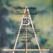 Honeymoon fund scan QR codeadd name  Acryl Bord (Neutraal)