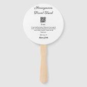 Honeymoon fund scan QR codeadd name Handwaaier (Voorkant)