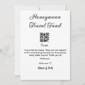 Honeymoon fund scan QR codex naam Kaart (Achterkant)