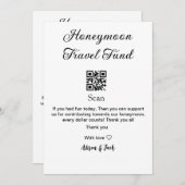 Honeymoon fund scan QR codex naam Kaart (Voorkant / Achterkant)