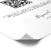 Honeymoon Fund Sign Cash Gift Donation Poster B613 (Hoek)