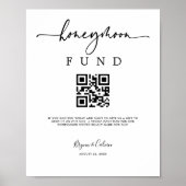Honeymoon Fund Sign Cash Gift Donation Poster B613 (Voorkant)