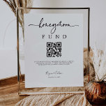 Honeymoon Fund Sign Cash Gift Donation Poster B613<br><div class="desc">Ons papieren poster-teken is perfect om aan een lijst toe te voegen dat u op uw cadeautafel kunt weergeven. De gasten kunnen verkiezen om geldschenkingen voor uw huwelijksreis direct van hun mobiel apparaat te verzenden door de QR code te scannen. Dit object maakt deel uit van onze Brynn bruiloft-uitnodigingssuite B613....</div>