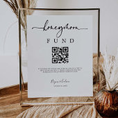 Honeymoon Fund Sign Cash Gift Donation Poster B613