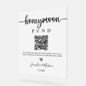 Honeymoon Fund Sign. QR Code Honeymoon Wish Acryl Bord (Hoek)