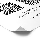 Honeymoon Fund Sign QR Code – Wedding Reception Poster (Hoek)
