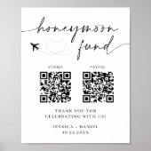 Honeymoon Fund Sign QR Code – Wedding Reception Poster (Voorkant)
