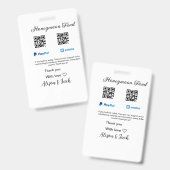 Honeymoon fund venomo paypal donatie Q R paar Badge (Front & Back)