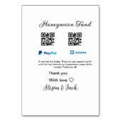 Honeymoon fund venomo paypal donatie Q R paar Kaart (Achterkant)