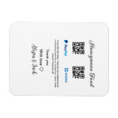 Honeymoon fund venomo paypal donatie Q R paar Magneet (Horizontaal)