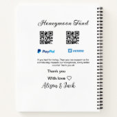 Honeymoon fund venomo paypal donatie Q R paar Notitieboek (Achterkant)