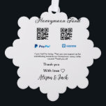 Honeymoon fund venomo paypal donatie Q R paar Ornament Kaart<br><div class="desc">Voor muziekliefhebbers zoals wij</div>