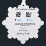Honeymoon fund venomo paypal donatie Q R paar Ornament Kaart<br><div class="desc">Voor muziekliefhebbers zoals wij</div>