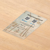 Honeymoon fund venomo paypal donation Q R couple Acryl Uitnodigingen (Laagn)