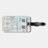 Honeymoon fund venomo paypal donation Q R couple Bagagelabel (Achterkant horizontaal)