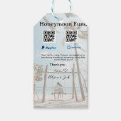 Honeymoon fund venomo paypal donation Q R couple Cadeaulabel (Voorkant)