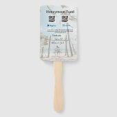 Honeymoon fund venomo paypal donation Q R couple Handwaaier (Achterkant)