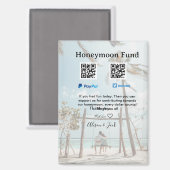 Honeymoon fund venomo paypal donation Q R couple Magneet (Voorkant / Achterkant)