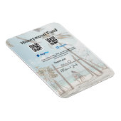 Honeymoon fund venomo paypal donation Q R couple Magneet (Rechterzijde)