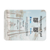 Honeymoon fund venomo paypal donation Q R couple Magneet (Horizontaal)