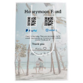 Honeymoon fund venomo paypal donation Q R couple Medium Cadeauzakje (Achterkant)