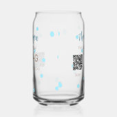 Honeymoon fund Voeg Q R code paar naam bruiloft Blikvorm Glas (Rechts)