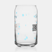 Honeymoon fund Voeg Q R code paar naam bruiloft Blikvorm Glas (Links)