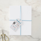 Honeymoon fund Voeg Q R code paar naam bruiloft Cadeaulabel (Met Touw)