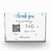 Honeymoon fund Voeg Q R code paar naam bruiloft Fotoblokken (Voorkant)