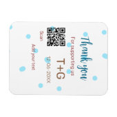 Honeymoon fund Voeg Q R code paar naam bruiloft Magneet (Horizontaal)