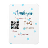 Honeymoon fund Voeg Q R code paar naam bruiloft Magneet (Verticaal)