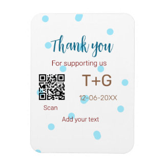 Honeymoon fund Voeg Q R code paar naam bruiloft Magneet