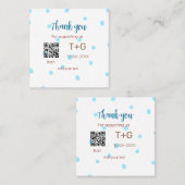 Honeymoon fund Voeg Q R code paar naam bruiloft Vierkante Visitekaartje (Voorkant / Achterkant)