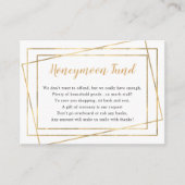 Honeymoon Fund vrijgezellenfeest of bruiloft Informatiekaartje (Voorkant)
