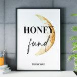 Honeymoon Fund Wedding-Poster Poster<br><div class="desc">Honeymoon Fund-waterverf witte en rode florale bouquet</div>