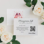 Honeymoon Fund Wedding Registry Gift QR Code Informatiekaartje<br><div class="desc">Introductie van onze veelzijdige bijsluiter voor bruiloften, waar elk detail volledig aanpasbaar is. Van uw namen tot betaalgegevens (Venmo, PayPal, Zelle, enz.), een scanbare QR-code en een oprechte boodschap aan de creëer bevatten een echt uniek huwelijksontwerp. Of u nu bijdragen vraagt aan uw reisfonds of een eenvoudige en elegante wenskaart...</div>