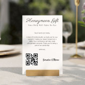 Honeymoon Fund Wedding Registry Gift QR Code Kaart